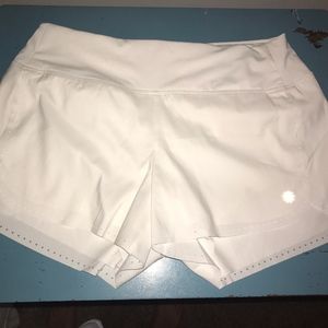 White Athleta Running Shorts